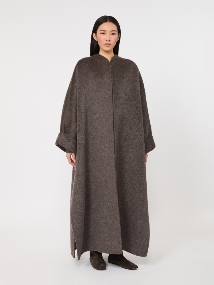 Płaszcz oversize z wełny wielbłądziej i moheru - BŁOTNY - Max Mara - 2