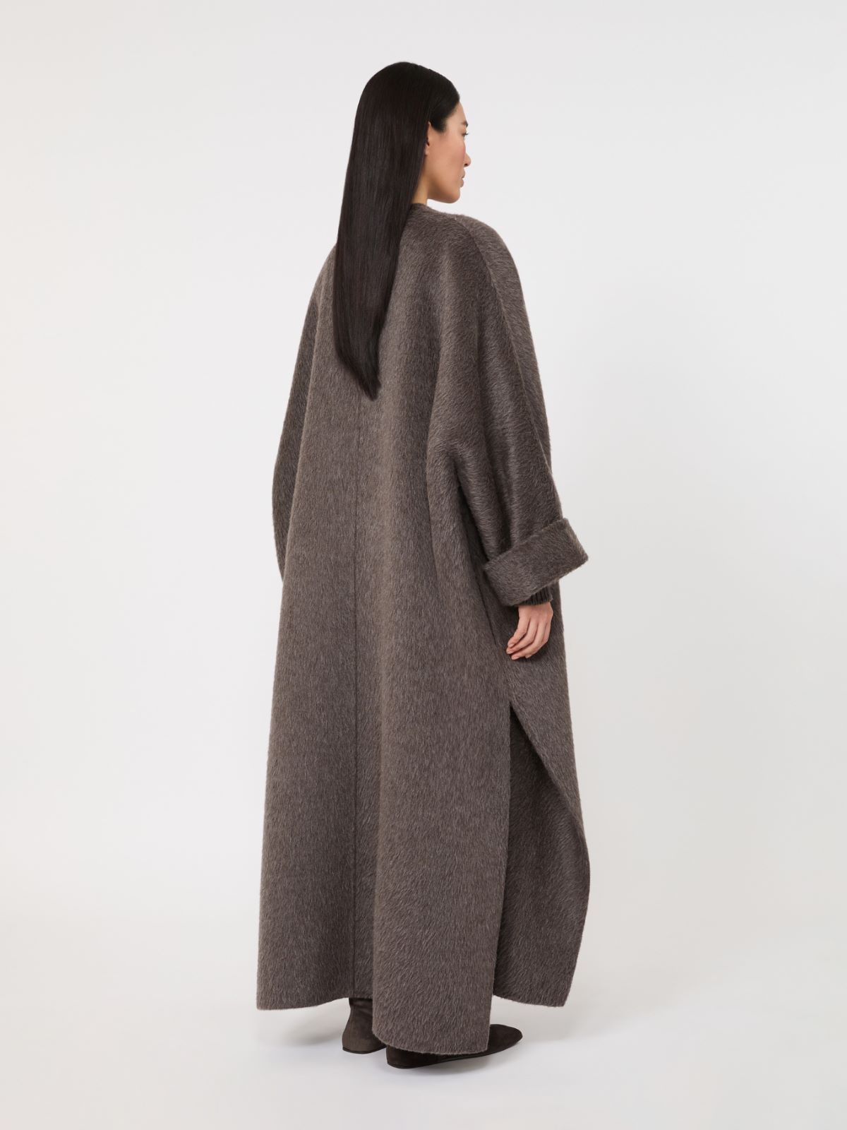 Płaszcz oversize z wełny wielbłądziej i moheru - BŁOTNY - Max Mara - 3