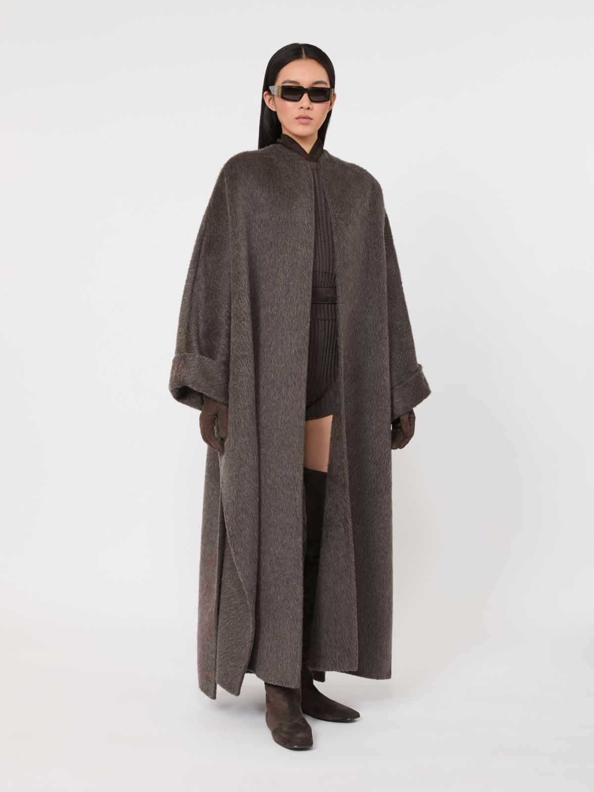 Płaszcz oversize z wełny wielbłądziej i moheru + BŁOTNY - Max Mara