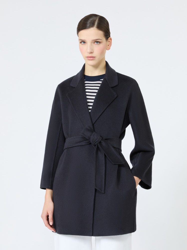 Double cashmere coat - ULTRAMARINE - 4