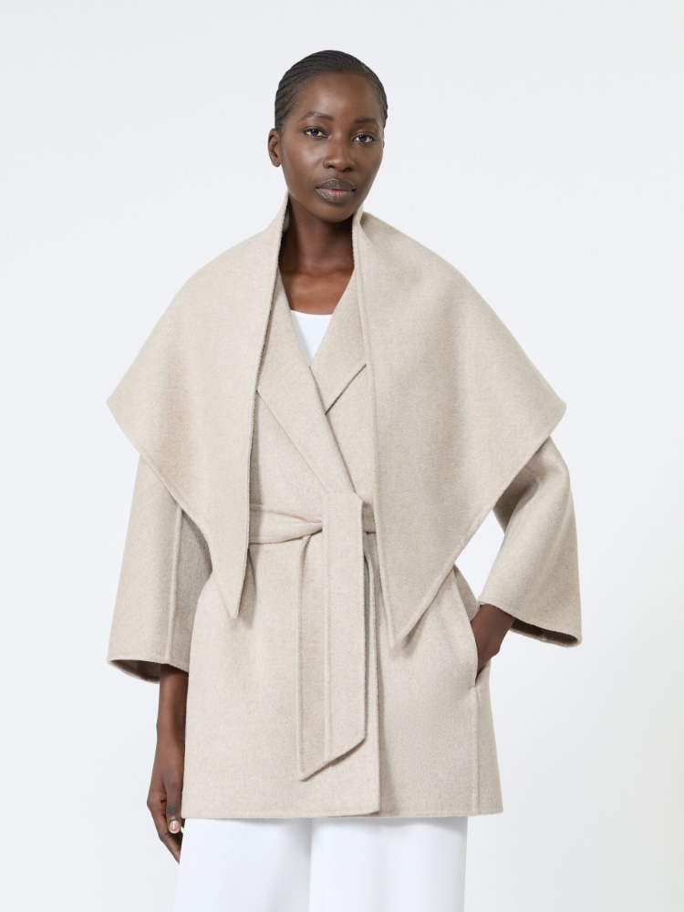 Double cashmere coat - SAND - 2