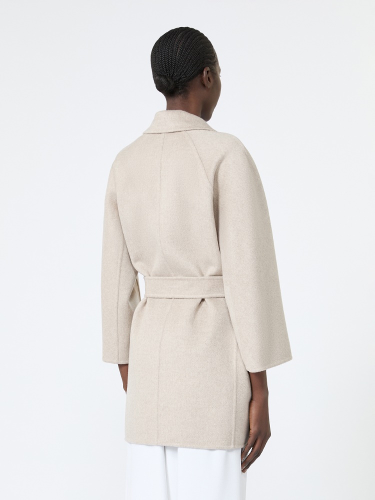 Double cashmere coat - SAND - 3