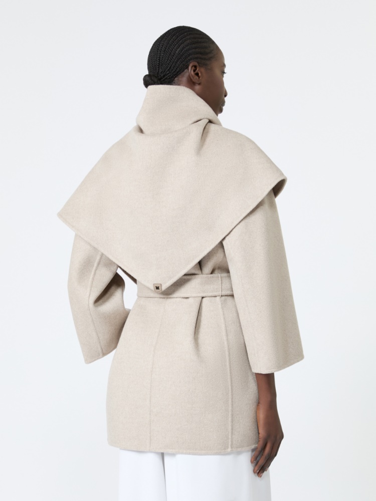 Double cashmere coat - SAND - 5