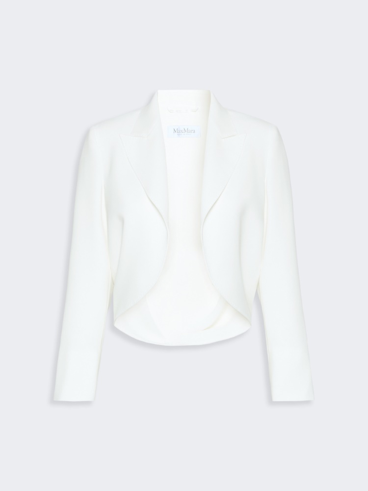 Short compact cady jacket - WHITE - 5