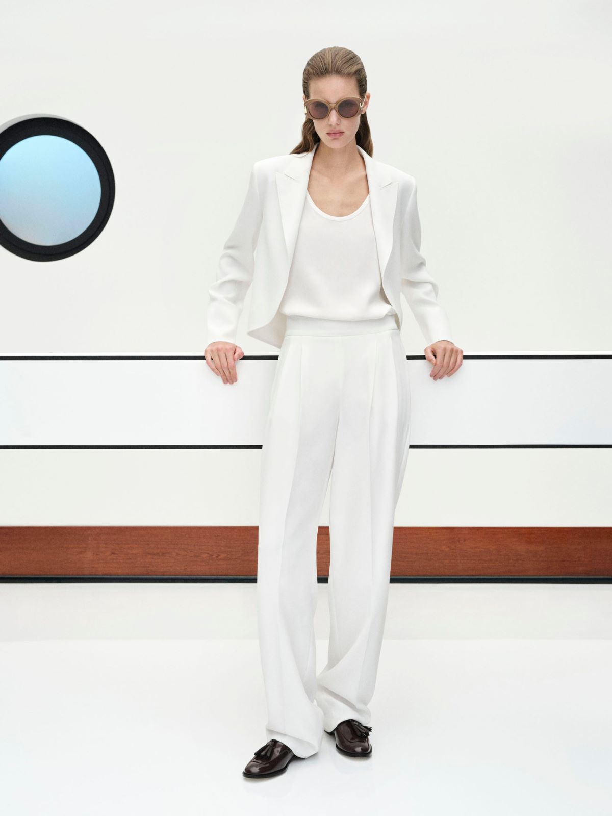 Short compact cady jacket + WHITE - Max Mara