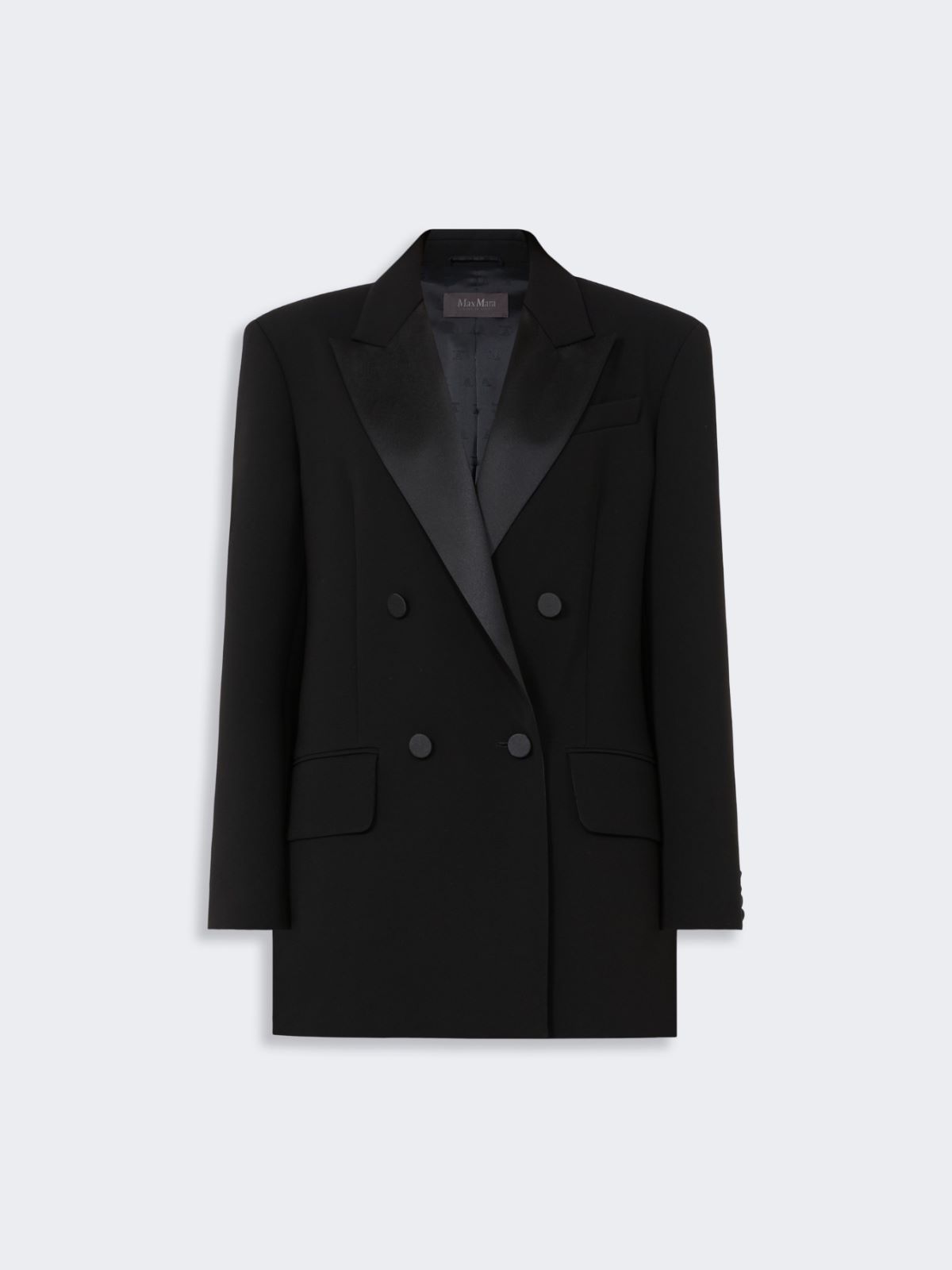 Double-breasted lightweight cady blazer - BLACK - Max Mara - 5