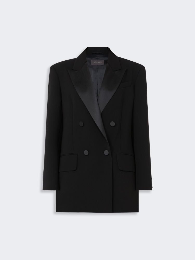 Double-breasted lightweight cady blazer - BLACK - Max Mara - 5