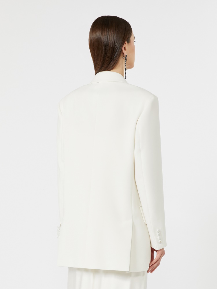 Double-breasted lightweight cady blazer - WHITE - Max Mara - 3