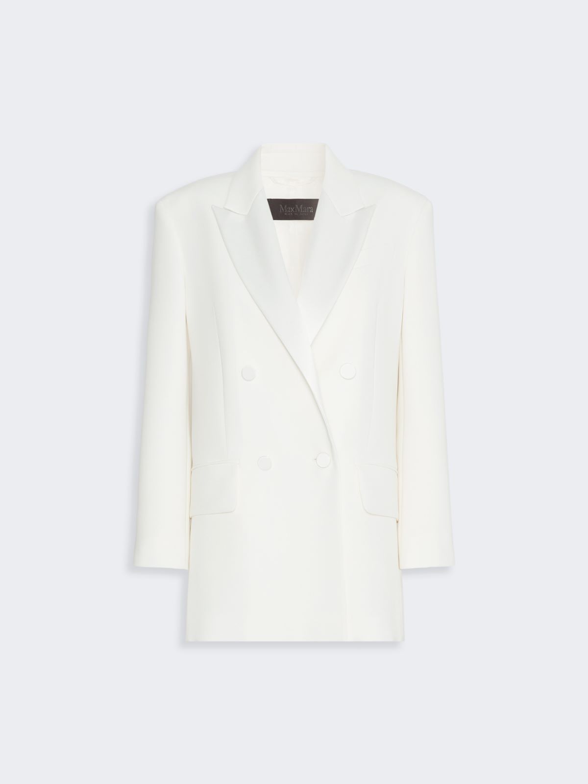 Double-breasted lightweight cady blazer - WHITE - Max Mara - 5