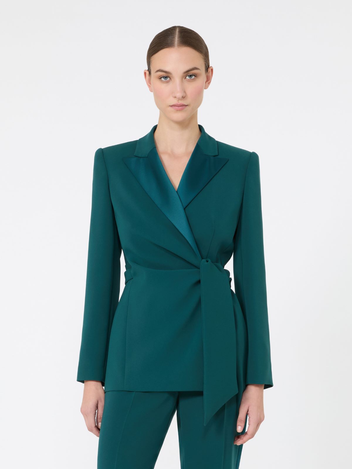 Cady criss-cross jacket - DARK GREEN - Max Mara - 2