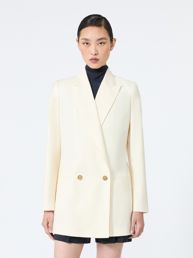 Woollen cloth blazer - IVORY - 2