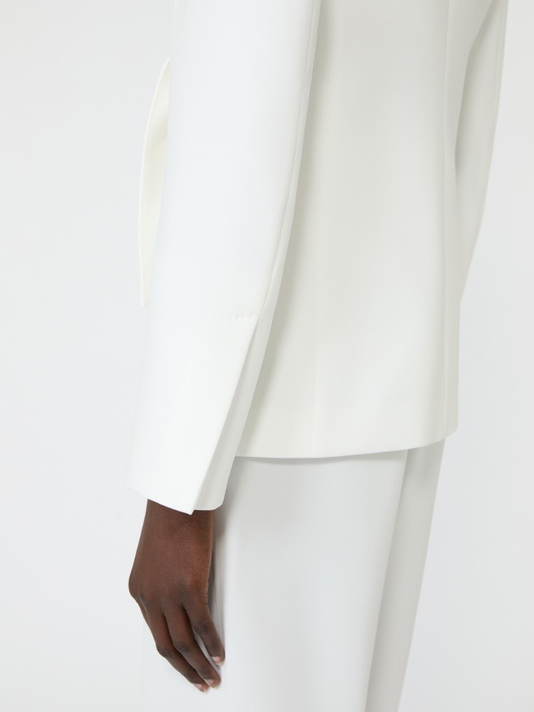 Cady jacket with sash detail - WHITE - 4