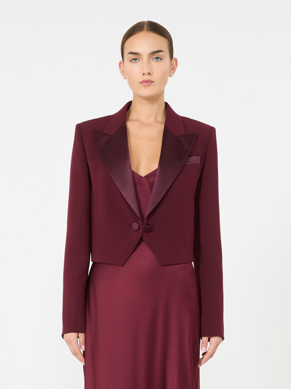 Giacca spencer in cady - BORDEAUX - Max Mara - 2