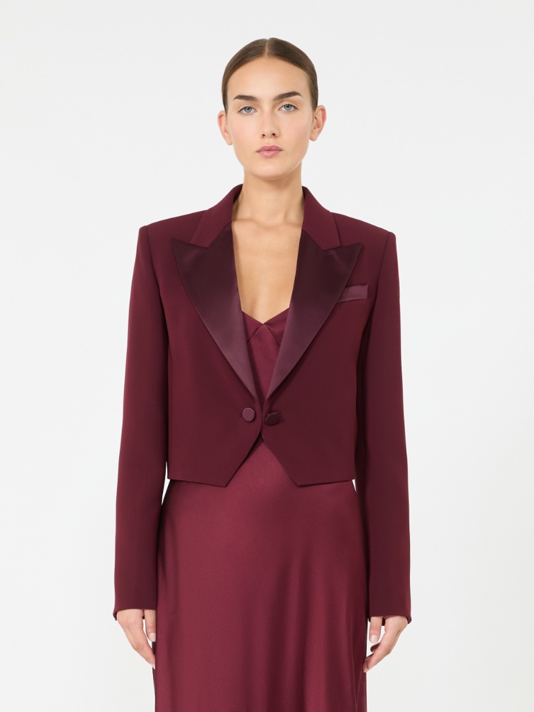 Giacca spencer in cady - BORDEAUX - Max Mara - 2
