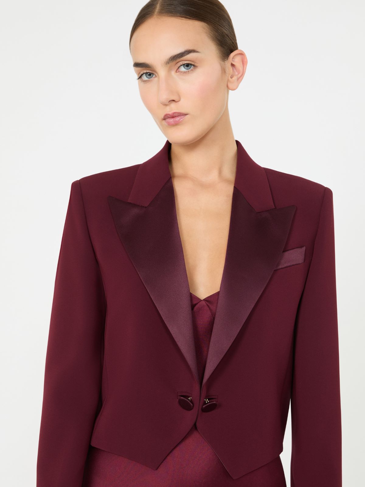 Giacca spencer in cady - BORDEAUX - Max Mara - 4