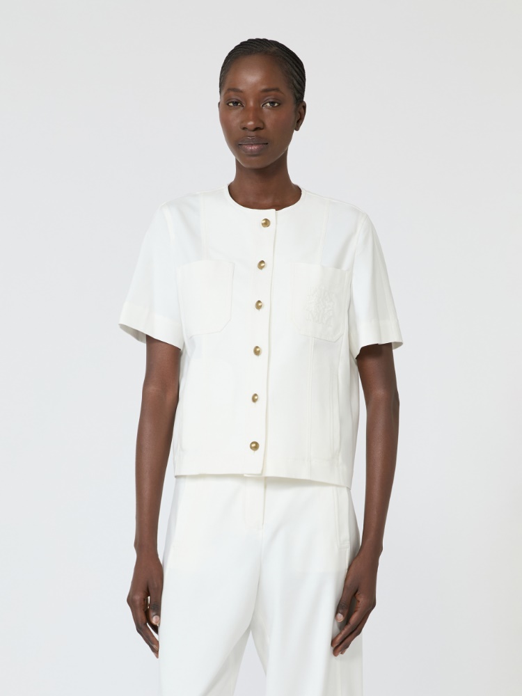 Giacca in tela di cotone stretch