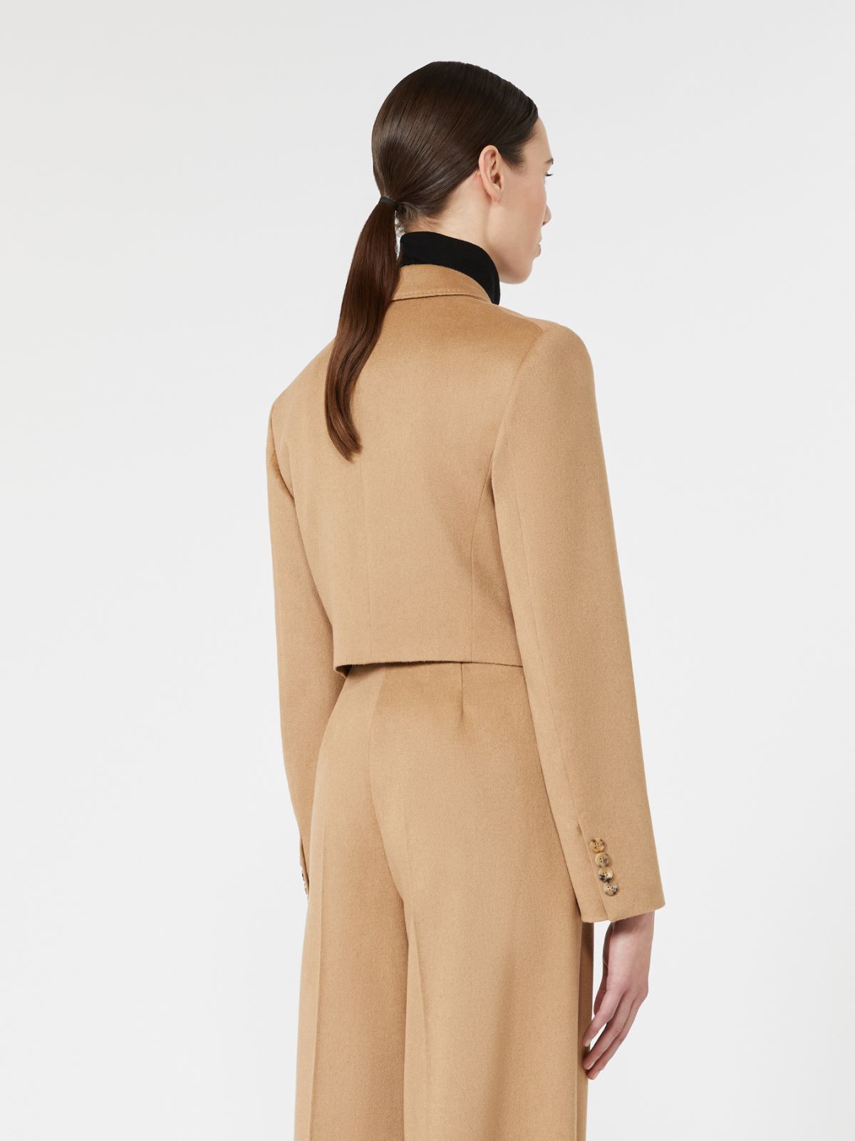 Cropped light camel jacket - CAMEL - Max Mara - 3
