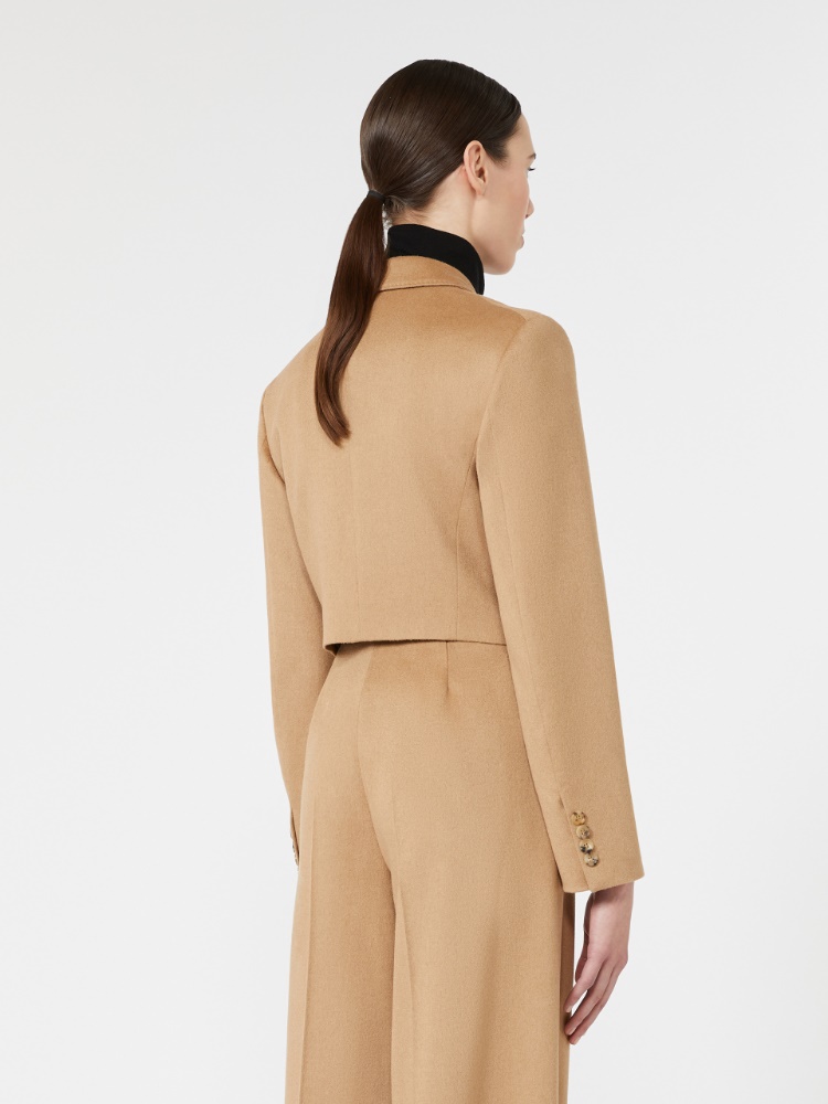 Cropped light camel jacket - CAMEL - Max Mara - 3