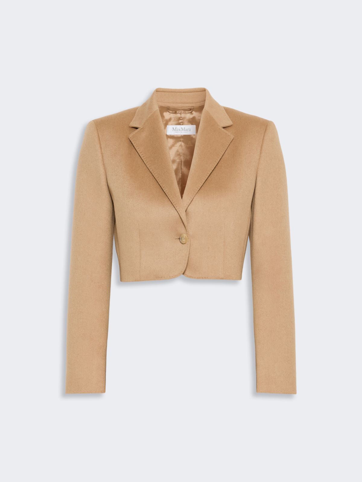 Cropped light camel jacket - CAMEL - Max Mara - 5