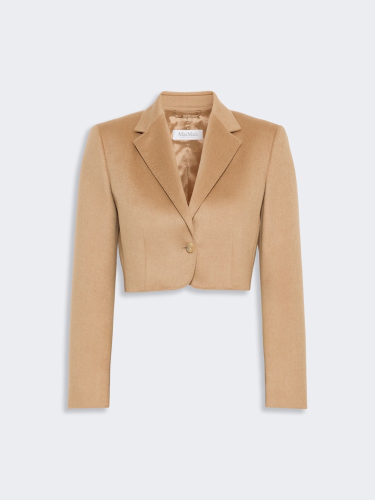 Cropped light camel jacket - CAMEL