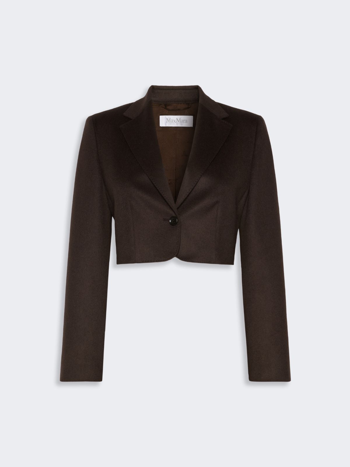 Cropped light camel jacket - BRUN FONCE - Max Mara - 5