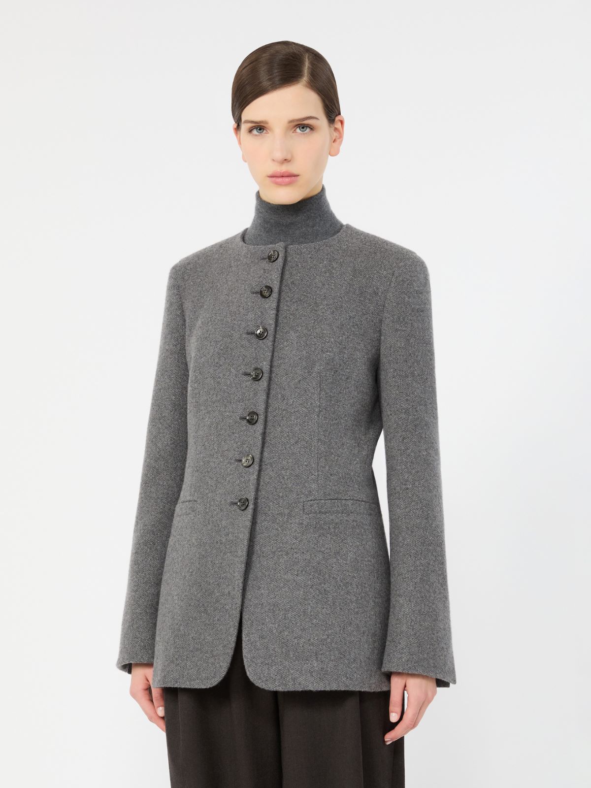 Cashmere crew-neck jacket - DARK GREY - Max Mara - 2