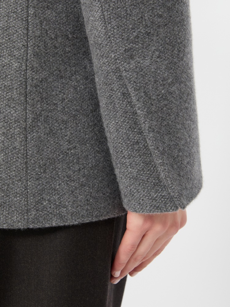 Cashmere crew-neck jacket - DARK GREY