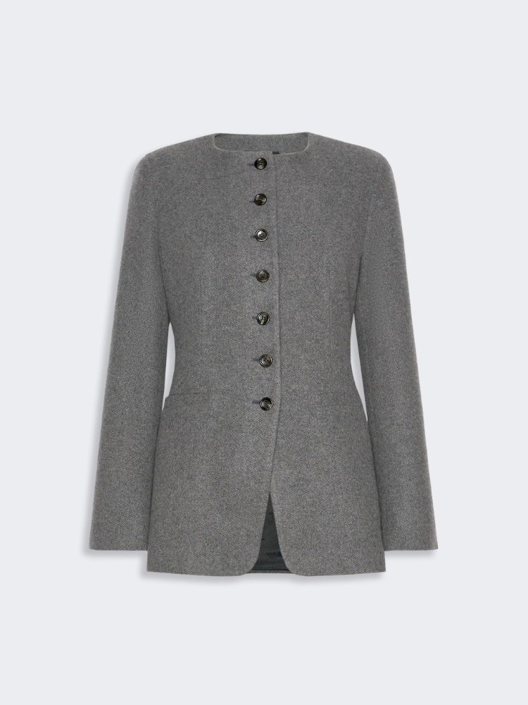 Cashmere crew-neck jacket - DARK GREY