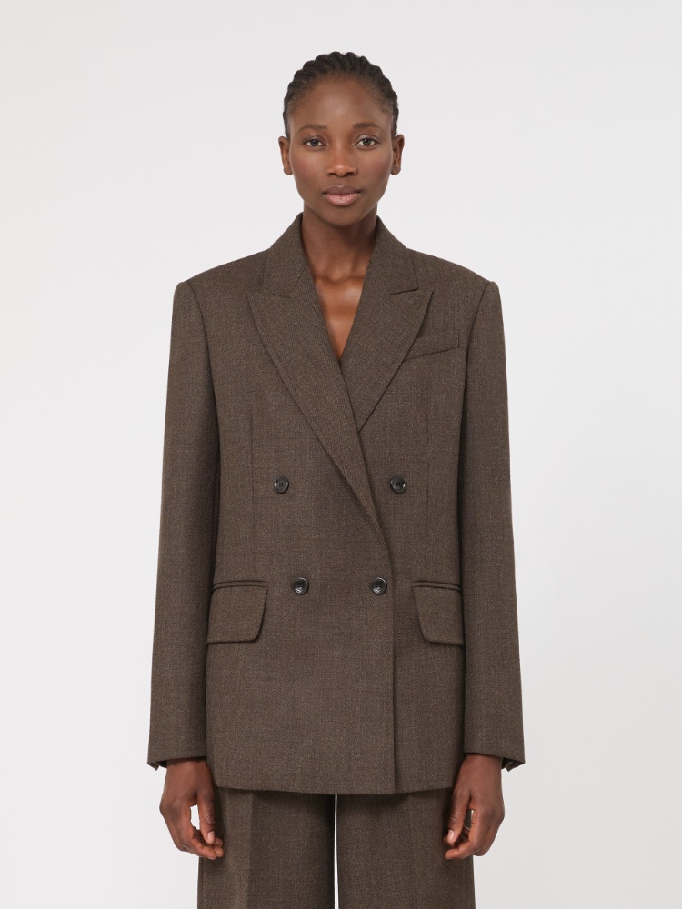 Wool batavia Olimpia jacket - MUD - Max Mara - 2