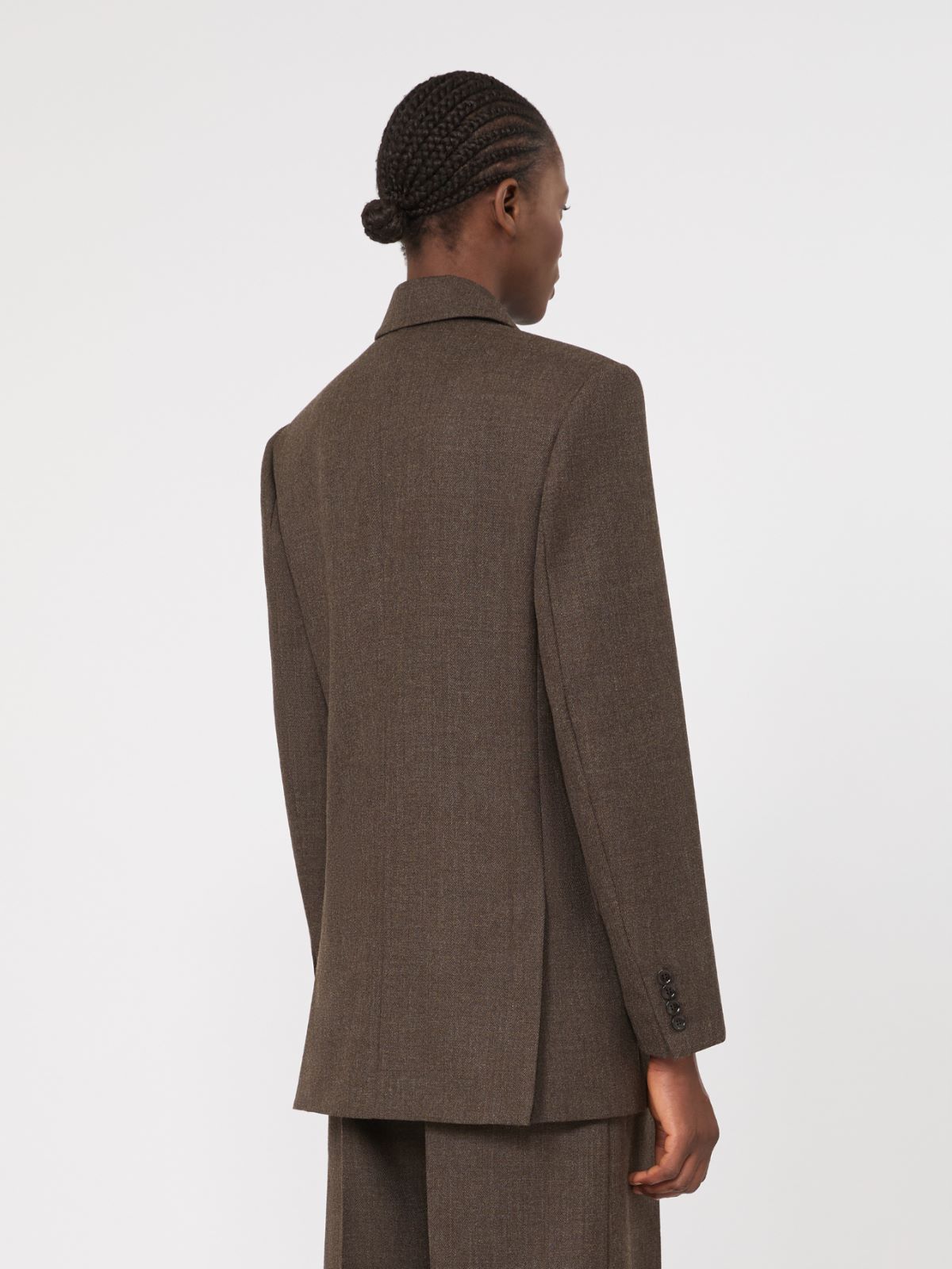 Wool batavia Olimpia jacket - MUD - Max Mara - 3