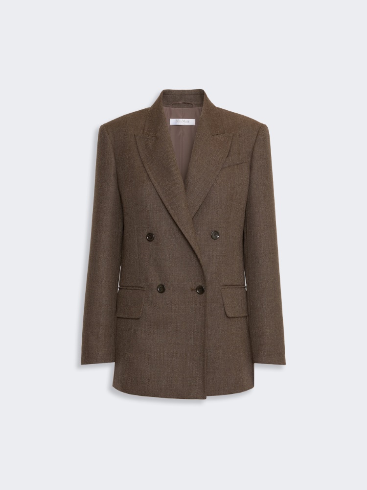 Wool batavia Olimpia jacket - MUD