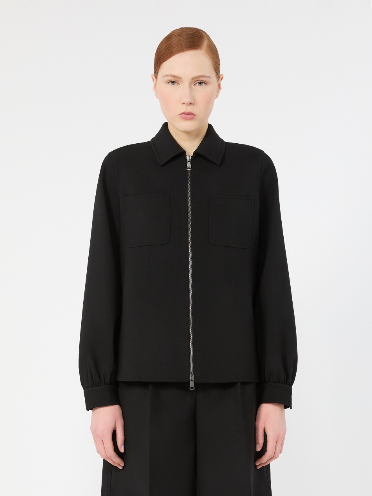 Woollen cloth shacket - BLACK - Max Mara - 2