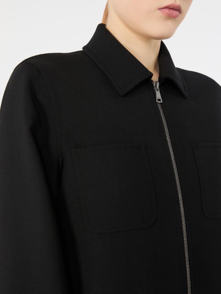 Woollen cloth shacket - BLACK - Max Mara - 4