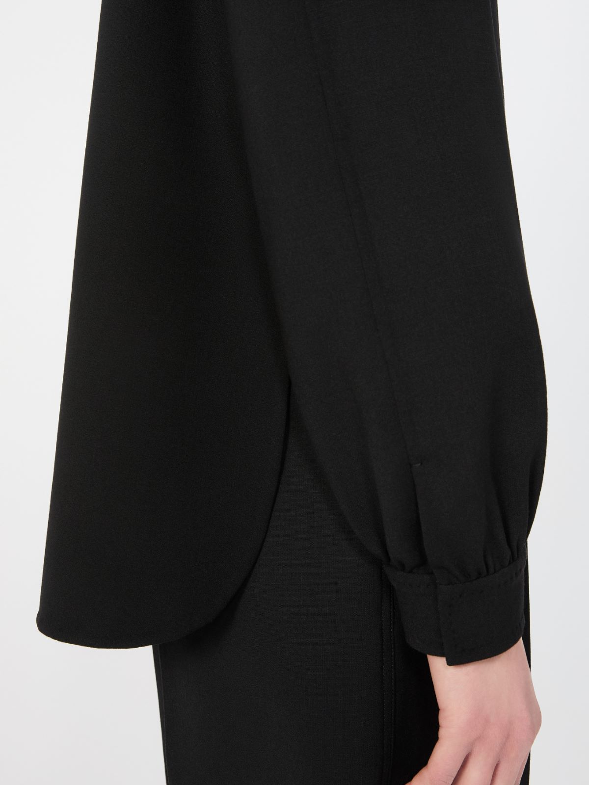 Woollen cloth shacket - BLACK - Max Mara - 5