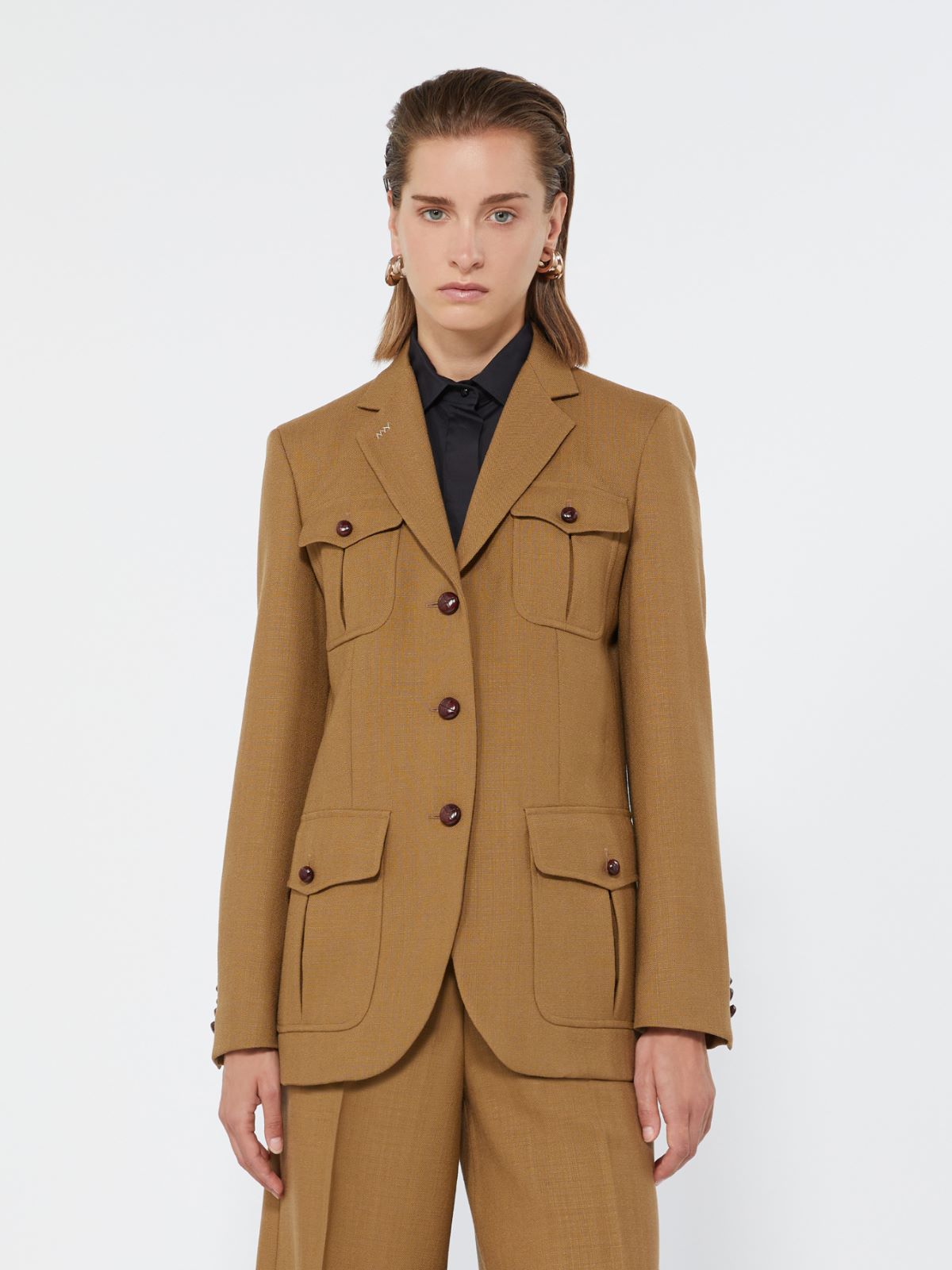 Slub wool canvas jacket - CAMEL - Max Mara - 2