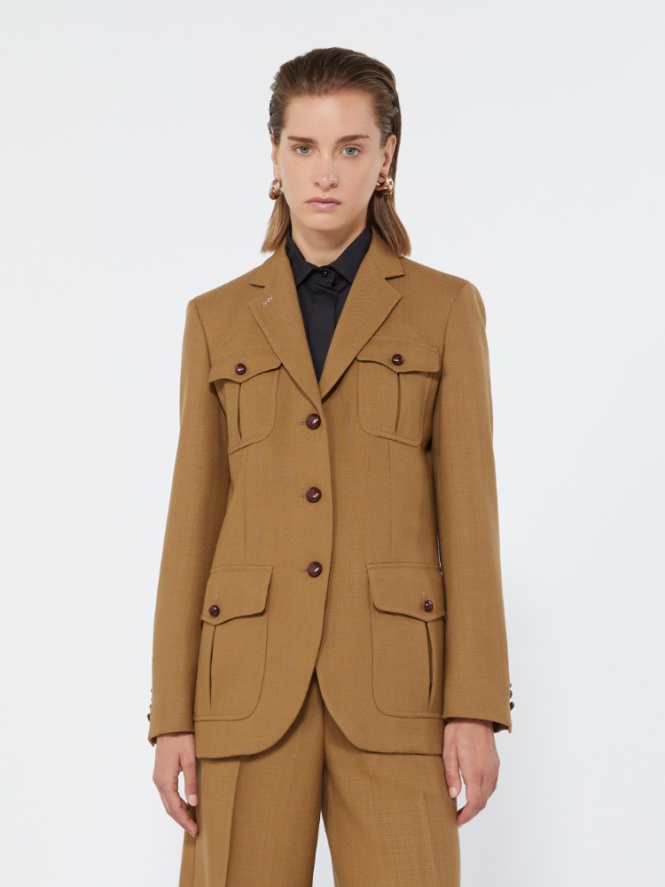 Slub wool canvas jacket - CAMEL - Max Mara - 2
