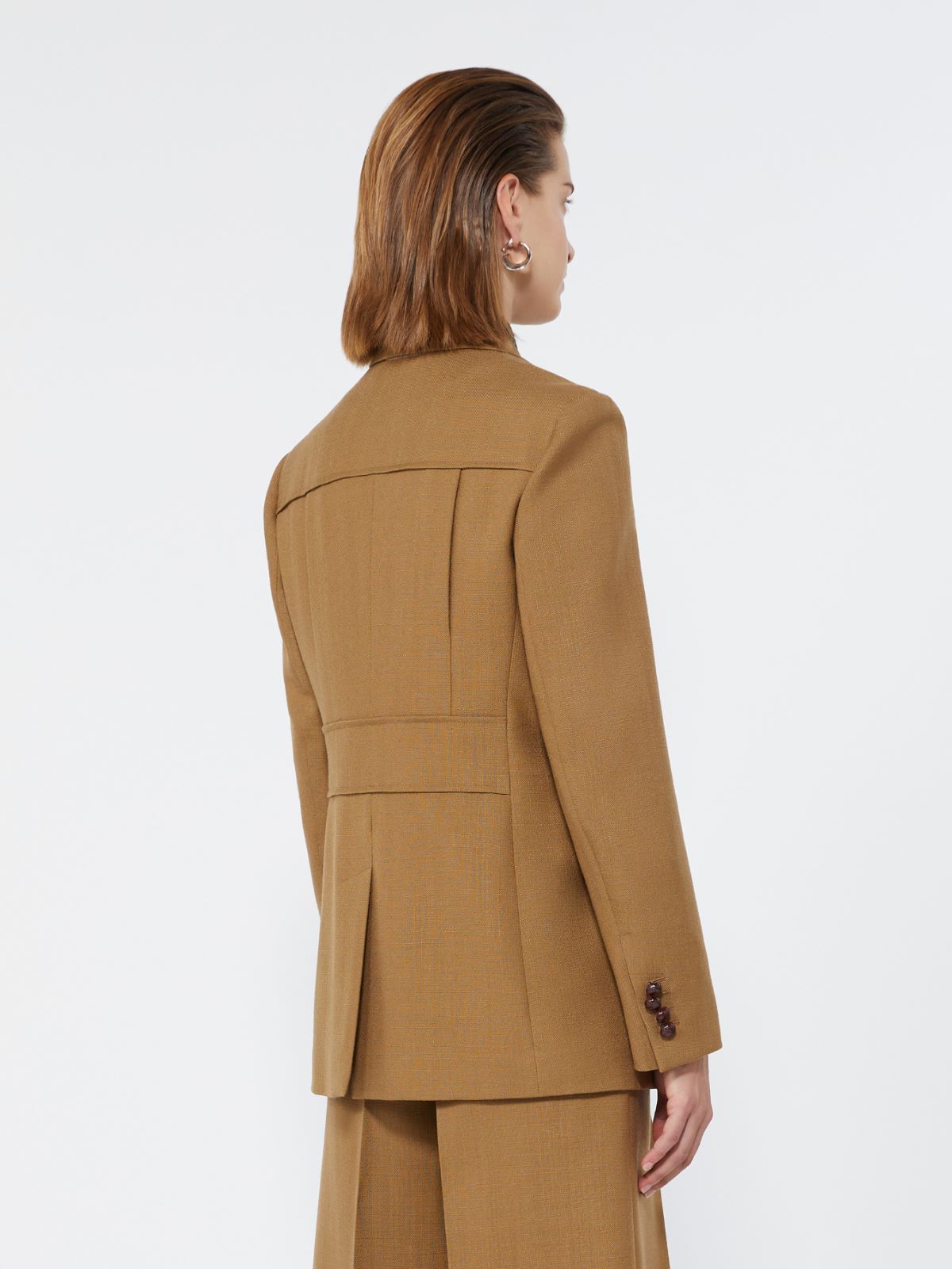 Slub wool canvas jacket - CAMEL - Max Mara - 3