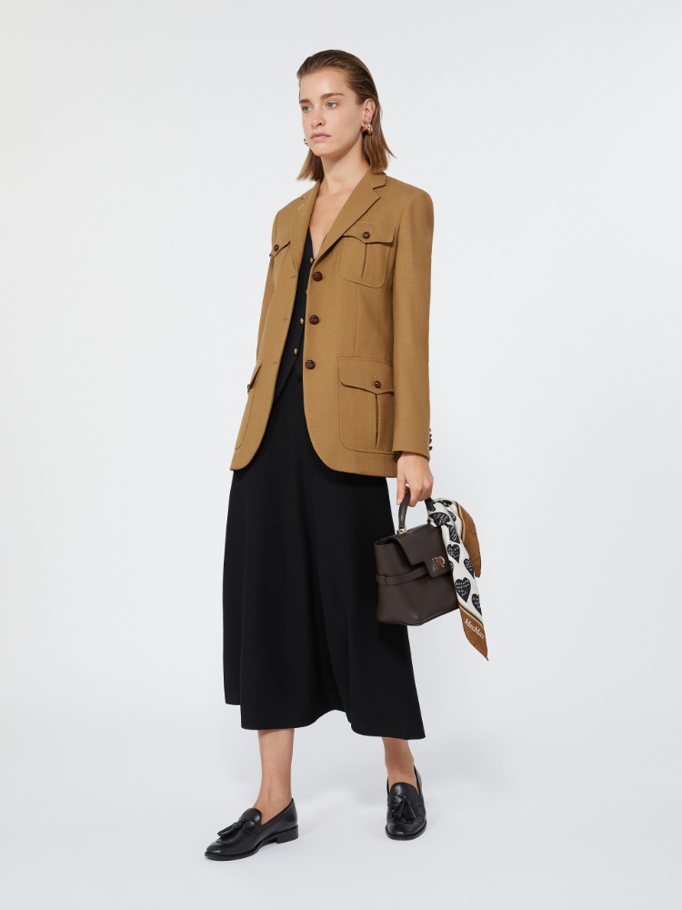 Slub wool canvas jacket - CAMEL - Max Mara