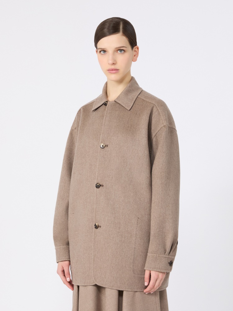 Single-breasted cashmere foule jacket - DUNKELBRAUN - Max Mara - 5