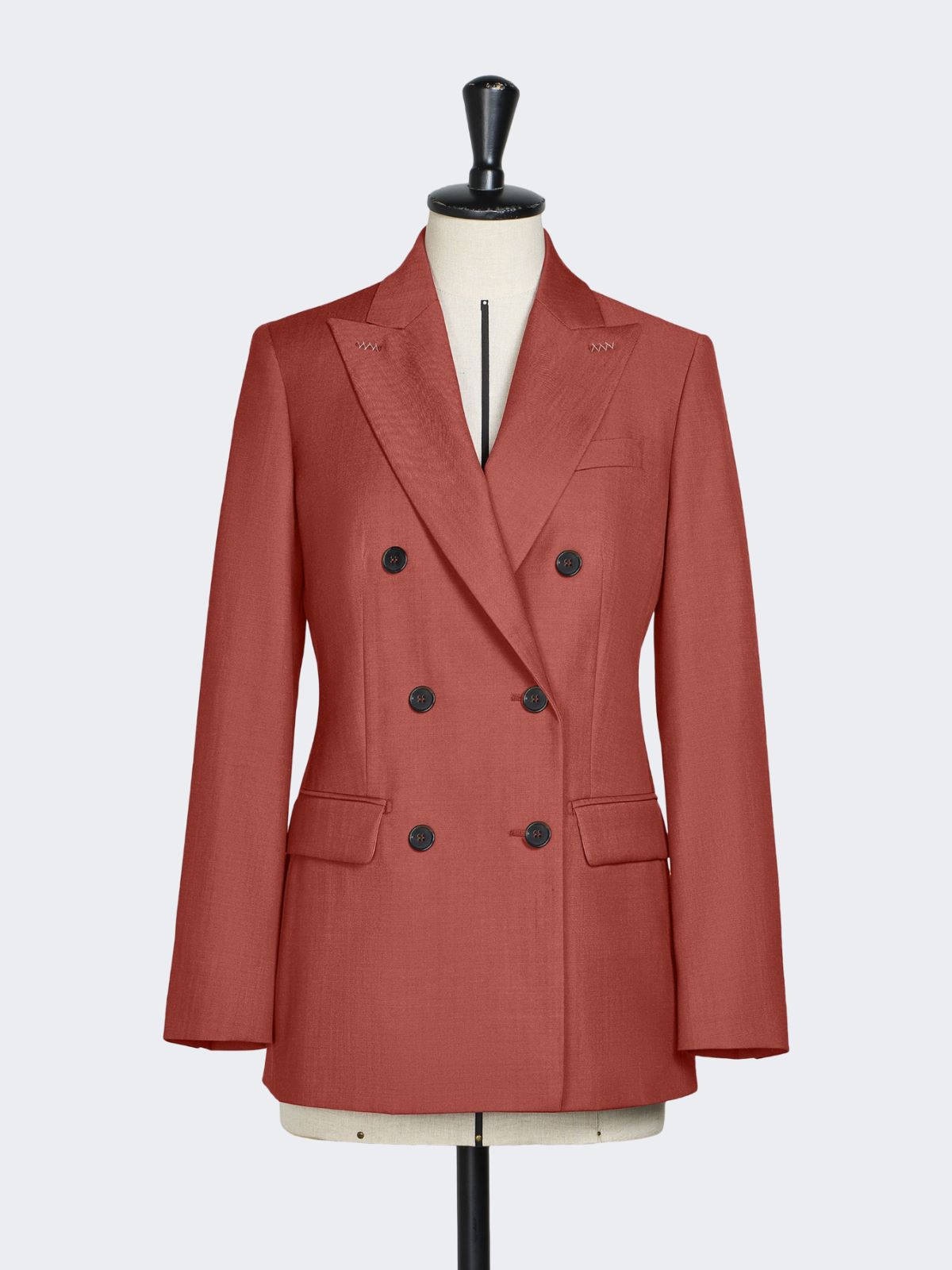 Double-breasted wool gabardine blazer - RED - Max Mara - 6