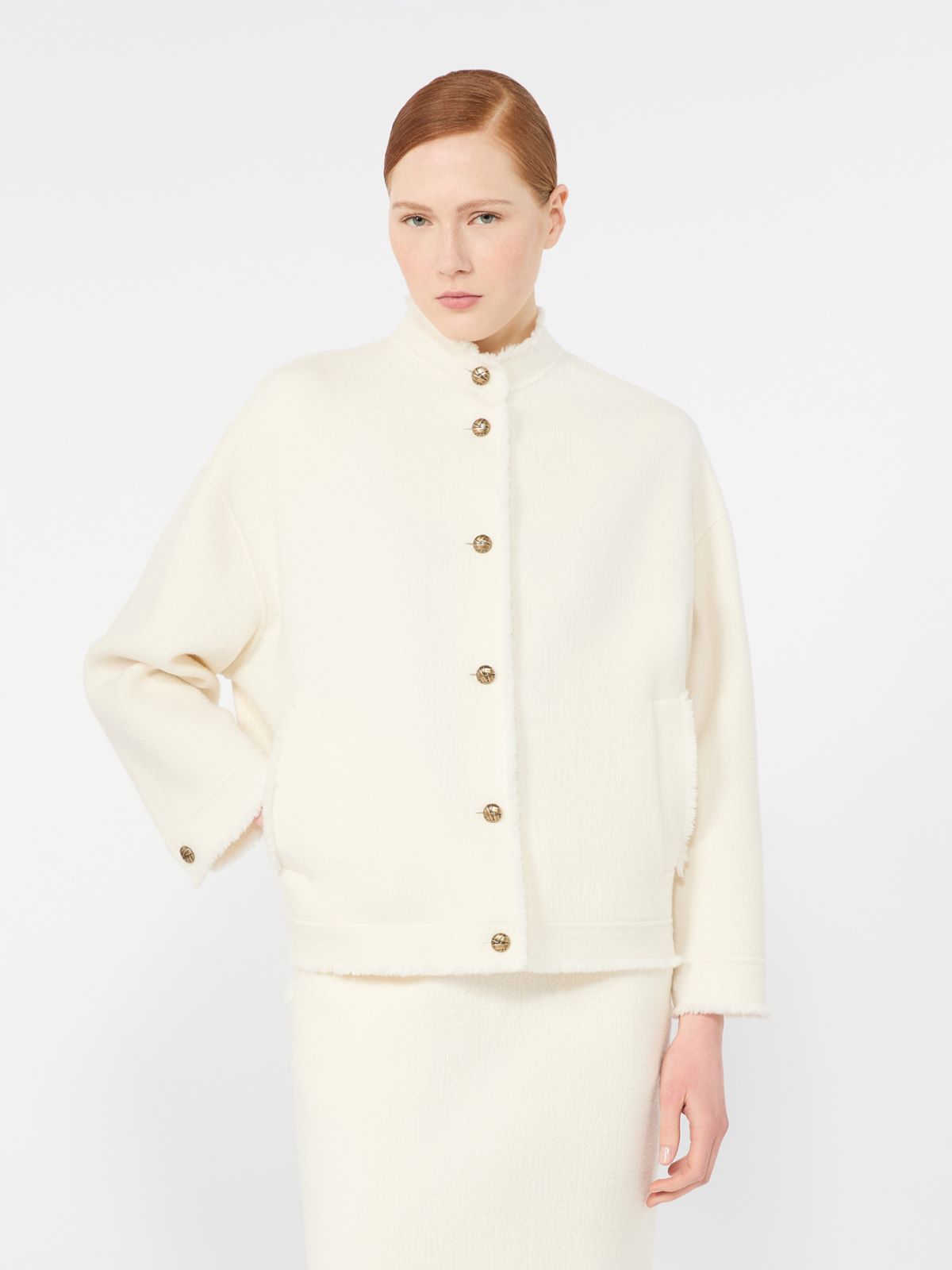 Double jersey wool bomber jacket - WHITE - Max Mara - 2