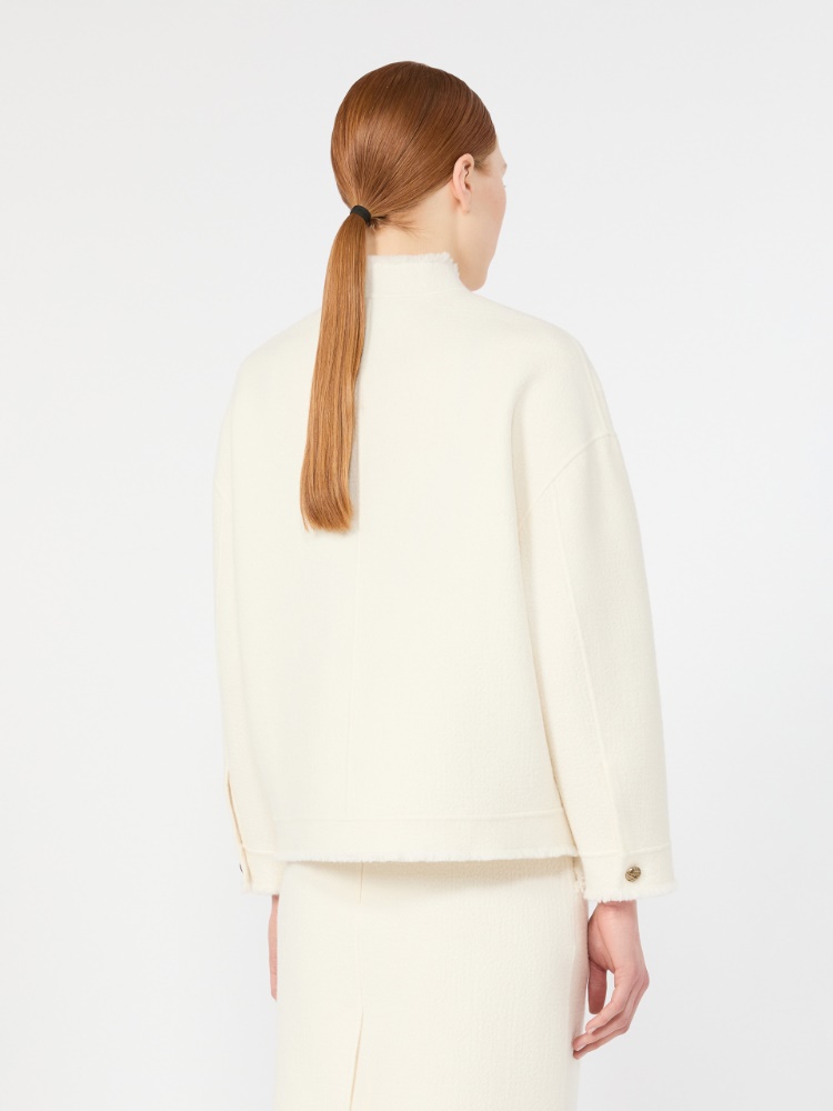 Double jersey wool bomber jacket - WHITE - Max Mara - 3
