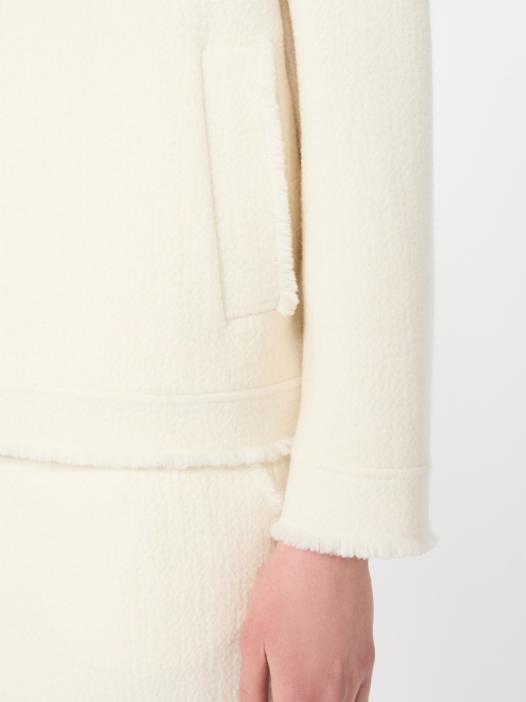 Double jersey wool bomber jacket - WHITE - Max Mara - 4