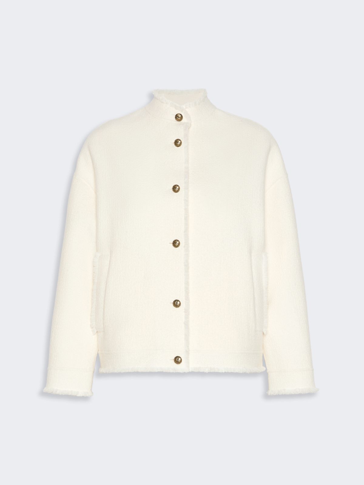 Double jersey wool bomber jacket - WHITE - Max Mara - 6