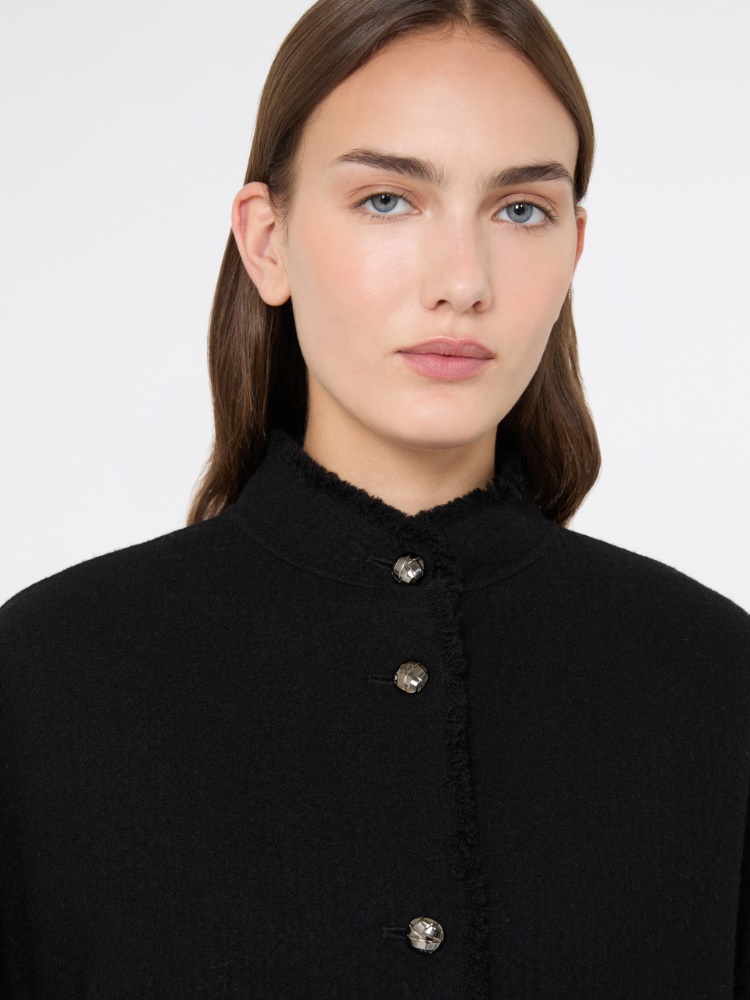 Double jersey wool bomber jacket - BLACK - Max Mara - 4