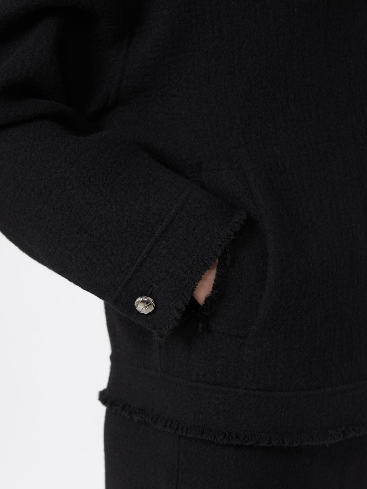 Double jersey wool bomber jacket - BLACK - Max Mara - 5