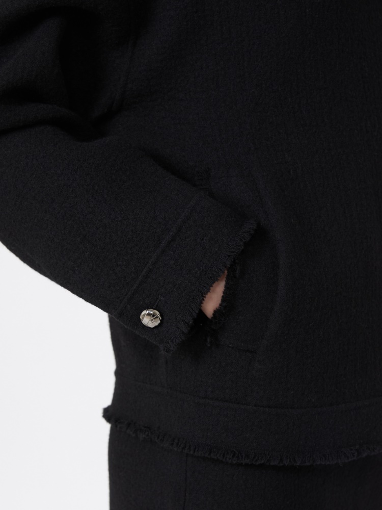Double jersey wool bomber jacket - BLACK - Max Mara - 5