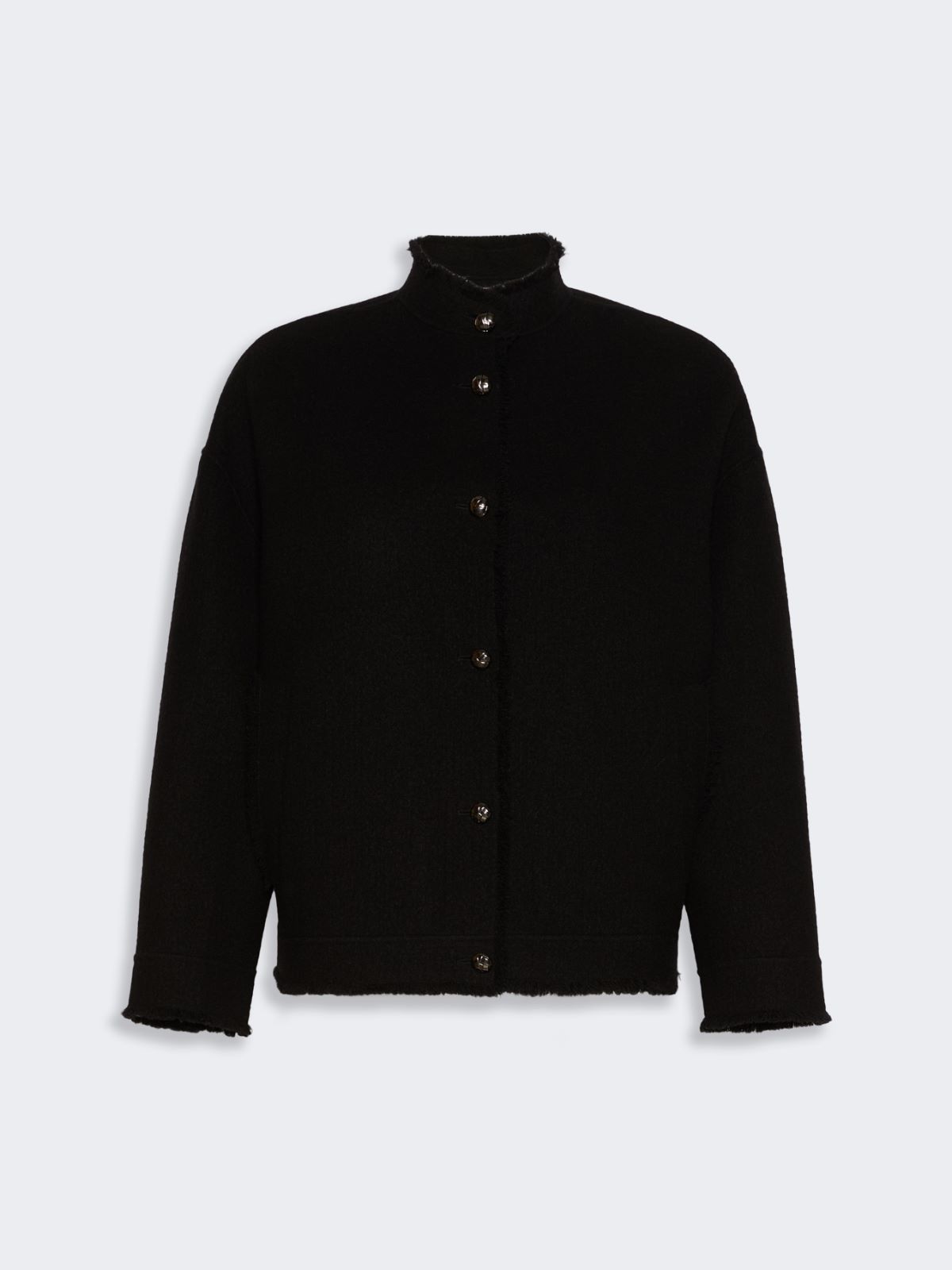 Double jersey wool bomber jacket - BLACK - Max Mara - 6