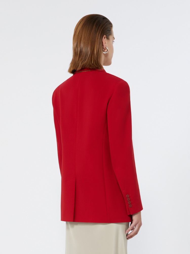 Wool cady blazer - RED - Max Mara - 3