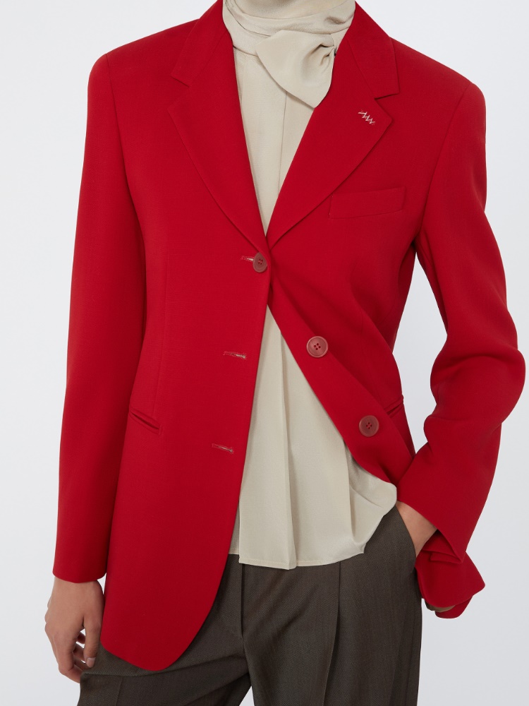 Wool cady blazer - RED - Max Mara - 4